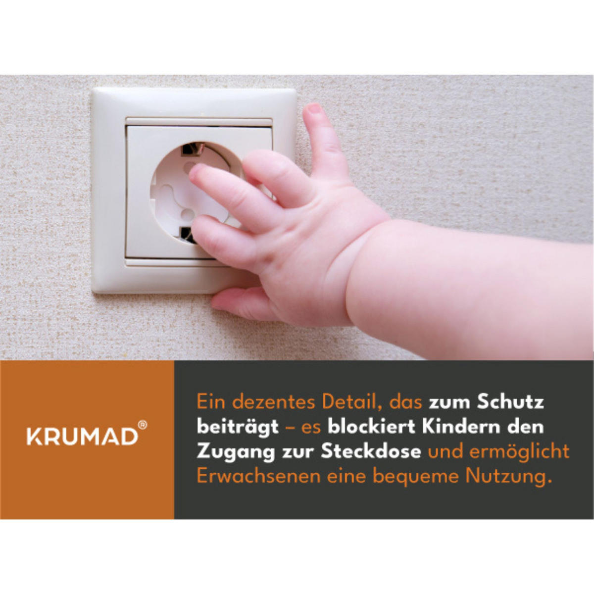 KINDERSICHERUNG Steckdose Set 20 Stück - Weiß, Kunststoff (5/5cm) - KRUMAD
