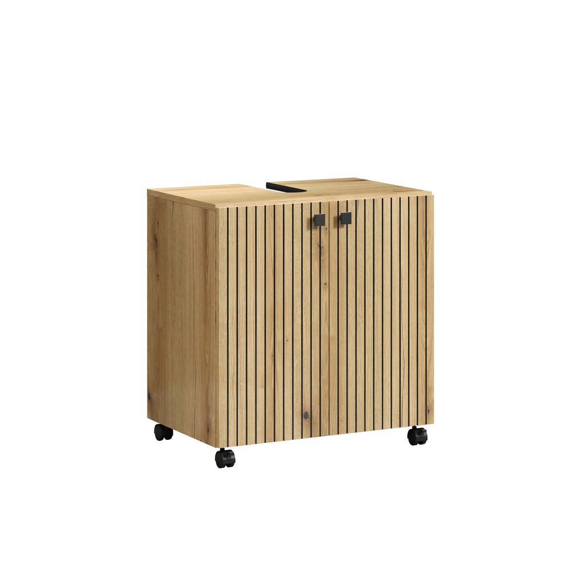 WASCHBECKENUNTERSCHRANK PureBliss Eiche Dekor - Eichefarben, Holzwerkstoff (60/64/42cm) - Trendteam