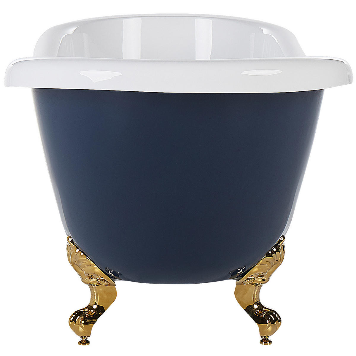 BADEWANNE FREISTEHEND 77x153x74 cm blau Cayman - Blau, Kunststoff (77/74/153cm) - Beliani