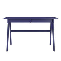 SCHREIBTISCH Edda, 120/65/75 cm in Marineblau, Buchenholz - Dunkelblau, Holz/Buchenholz (65/120/75.5cm) - Visby