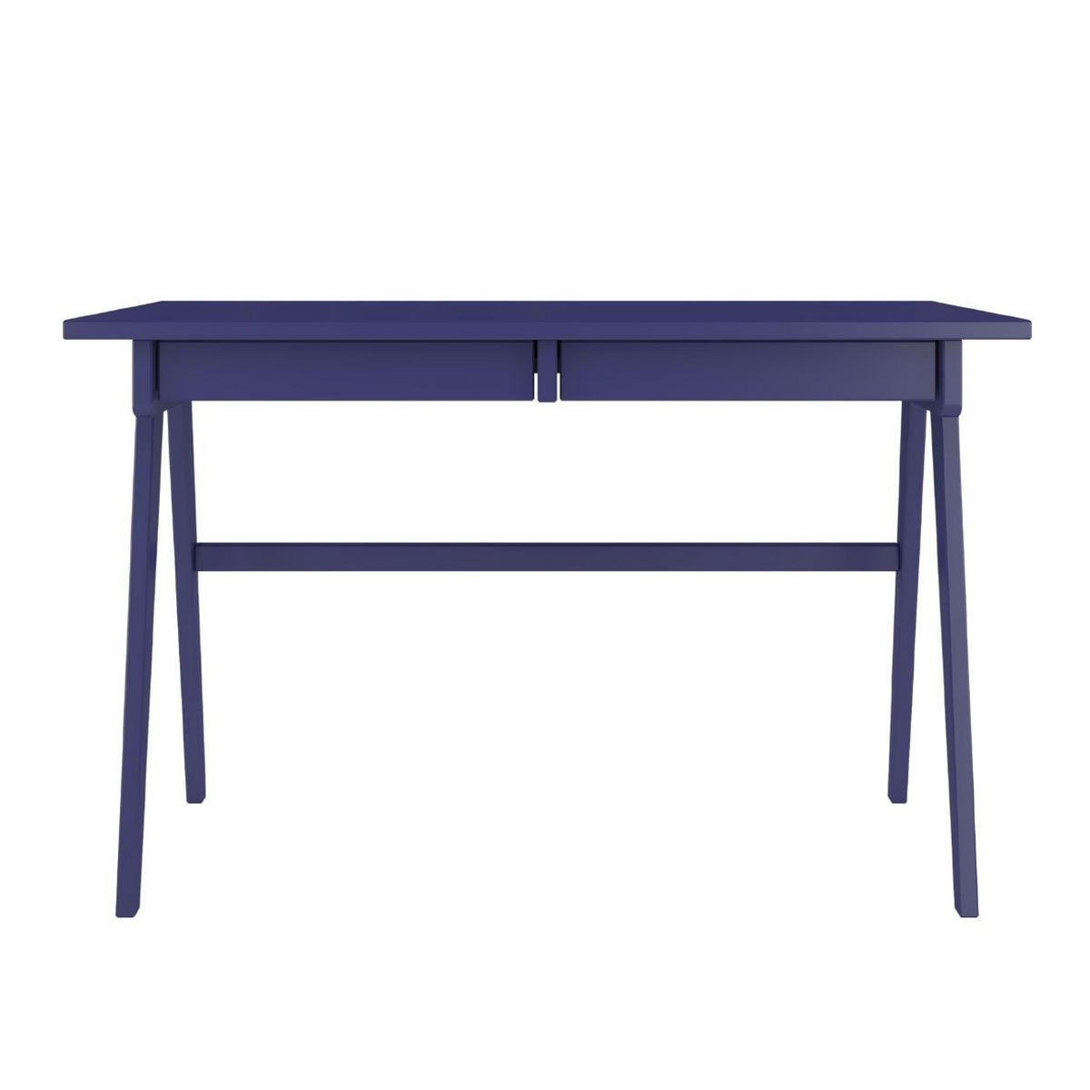 SCHREIBTISCH Edda, 120/65/75 cm in Marineblau, Buchenholz - Dunkelblau, Holz/Buchenholz (65/120/75.5cm) - Visby