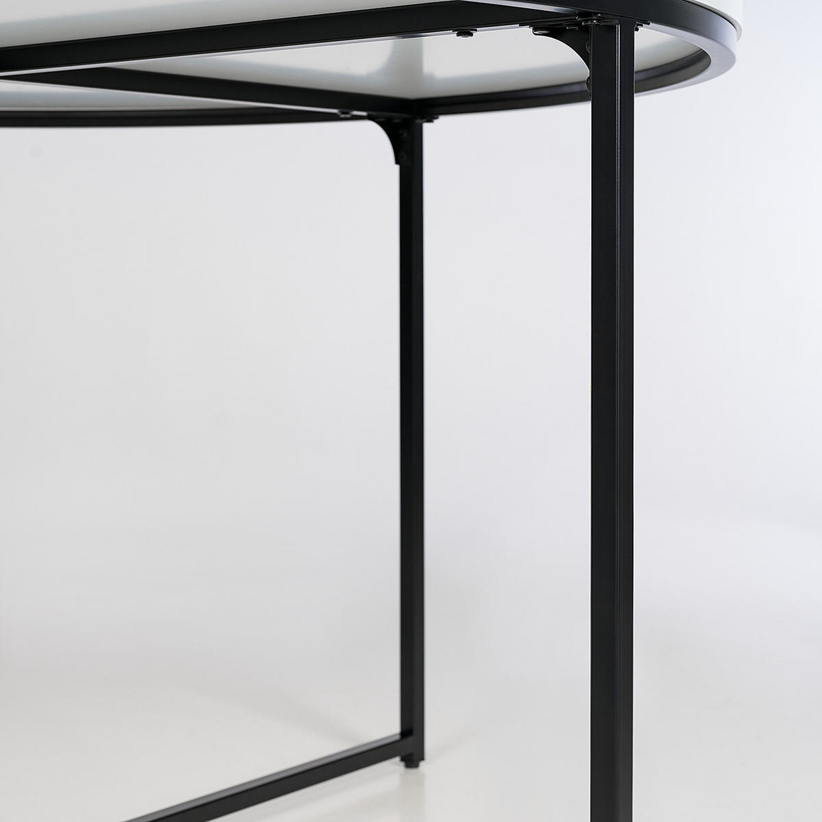 ESSTISCH - Rund - Matt Weiß / Schwarz - Schwarz/Weiß, Holzwerkstoff/Metall (120/120/76cm) - home24