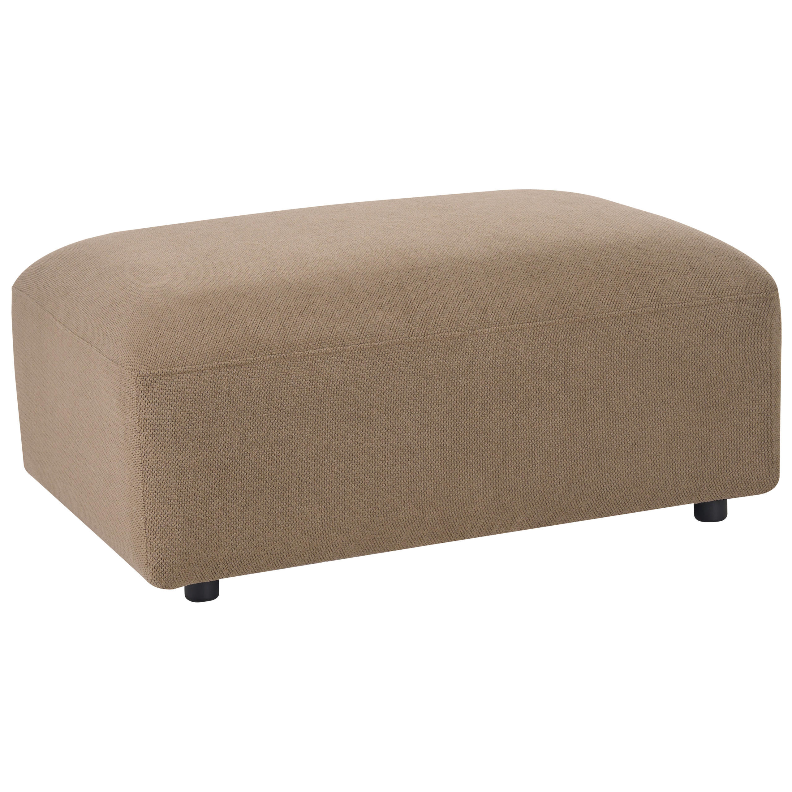 OTTOMANE Stoff Braun Hede - Braun, Textil (91/41/61cm) - Beliani
