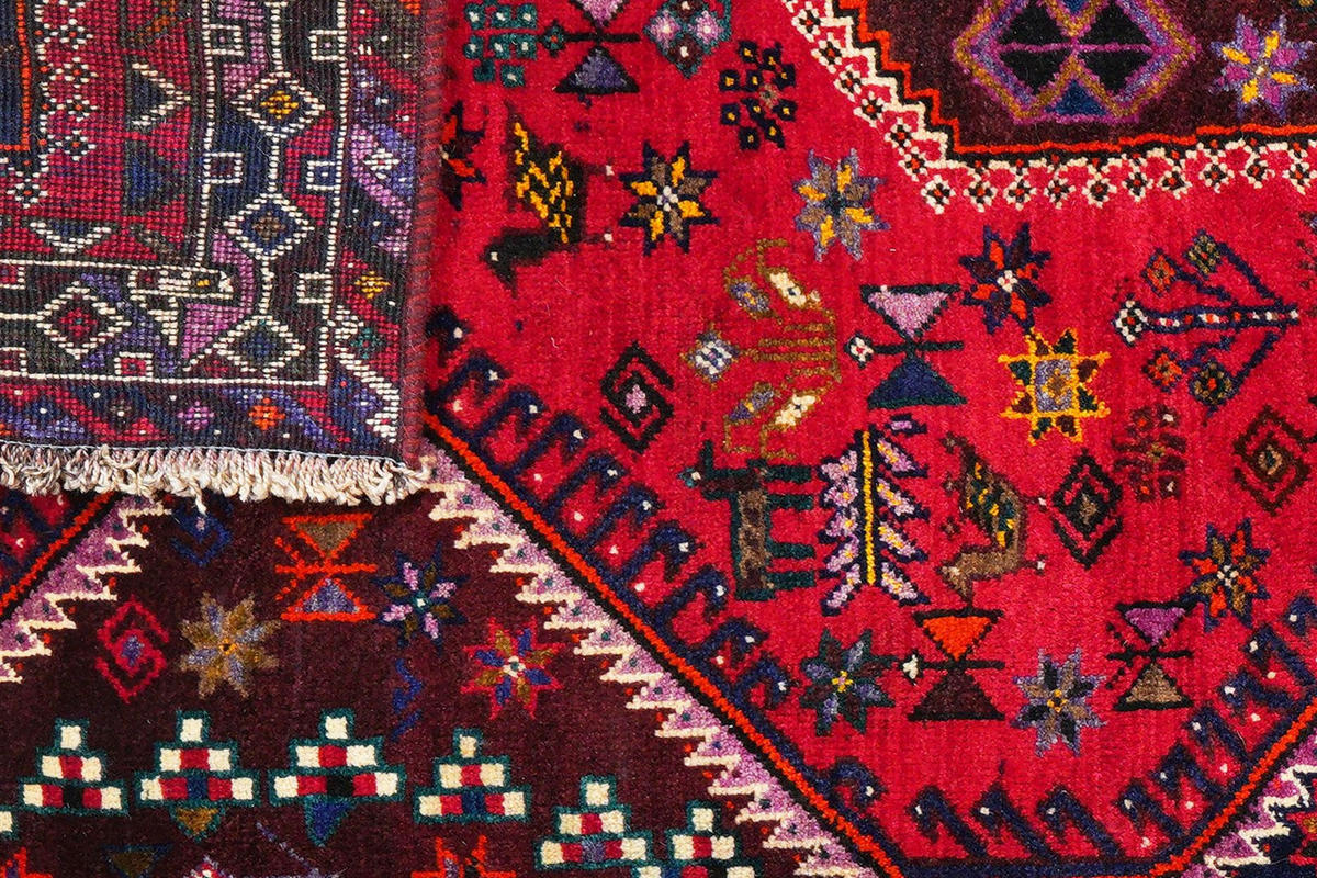 ORIENTTEPPICH handgeknüpft Gashgai Rot 286/201 cm Schurwolle - Rot, Textil (201/286cm) - Looma