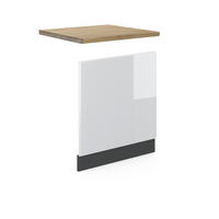 FRONTBLENDE R-Line Weiß Hochglanz 60 cm, AP Eiche - Weiß Hochglanz/Anthrazit, Holzwerkstoff (60/57.2/1.6cm) - Vicco