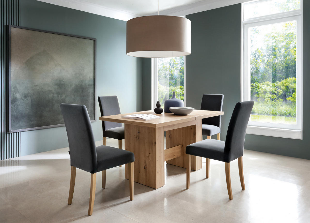 ESSTISCH Rechteckig ausziehbar Eiche Riviera 140 - 300/75/90 - Eichefarben, Holzwerkstoff (90/140/75cm) - designimpex