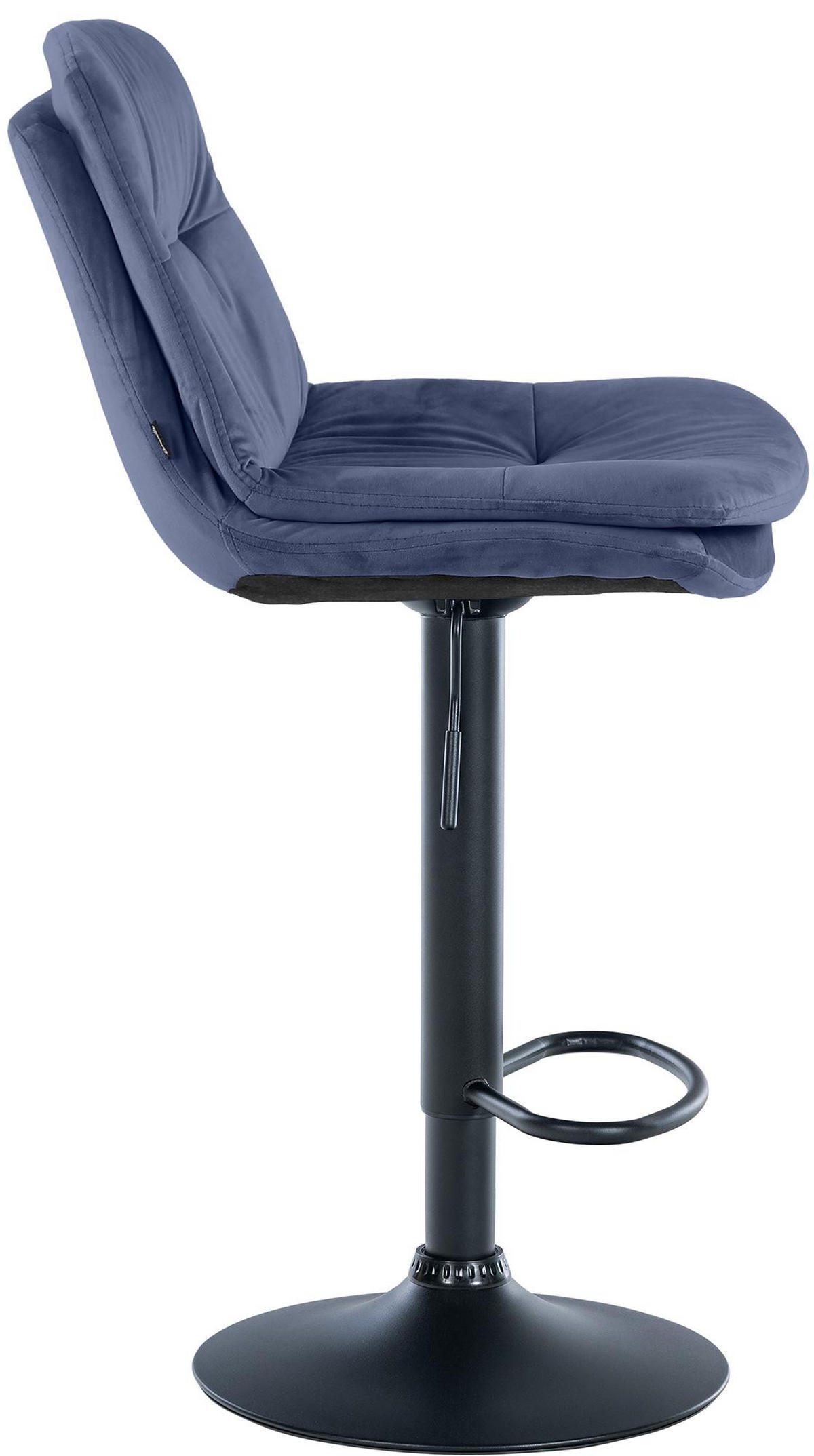 BARHOCKER Samt blau - Blau/Schwarz, Textil (46/94/54cm) - CLP