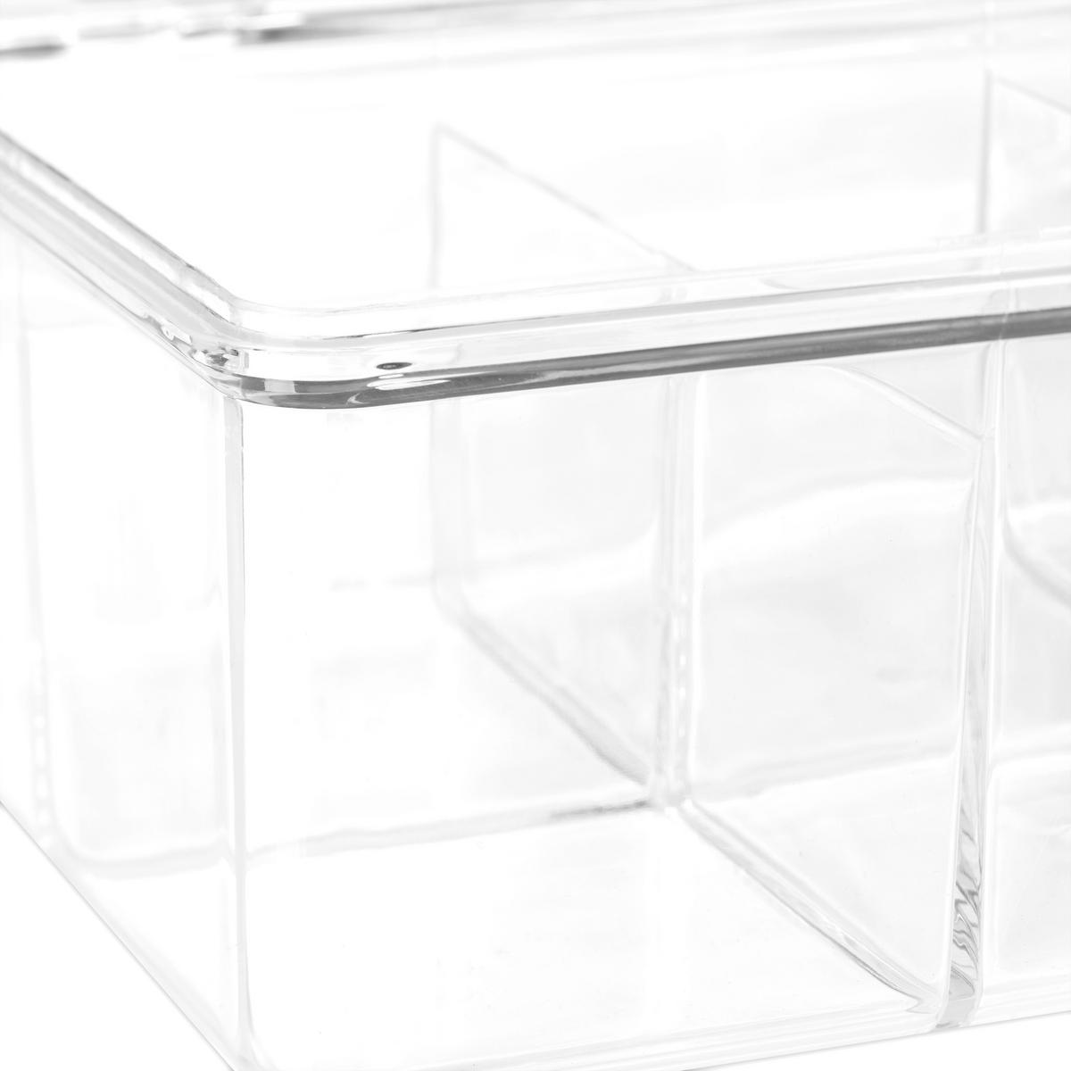TEEBOX - Transparent, Kunststoff (21.5/9/14.5cm) - Relaxdays
