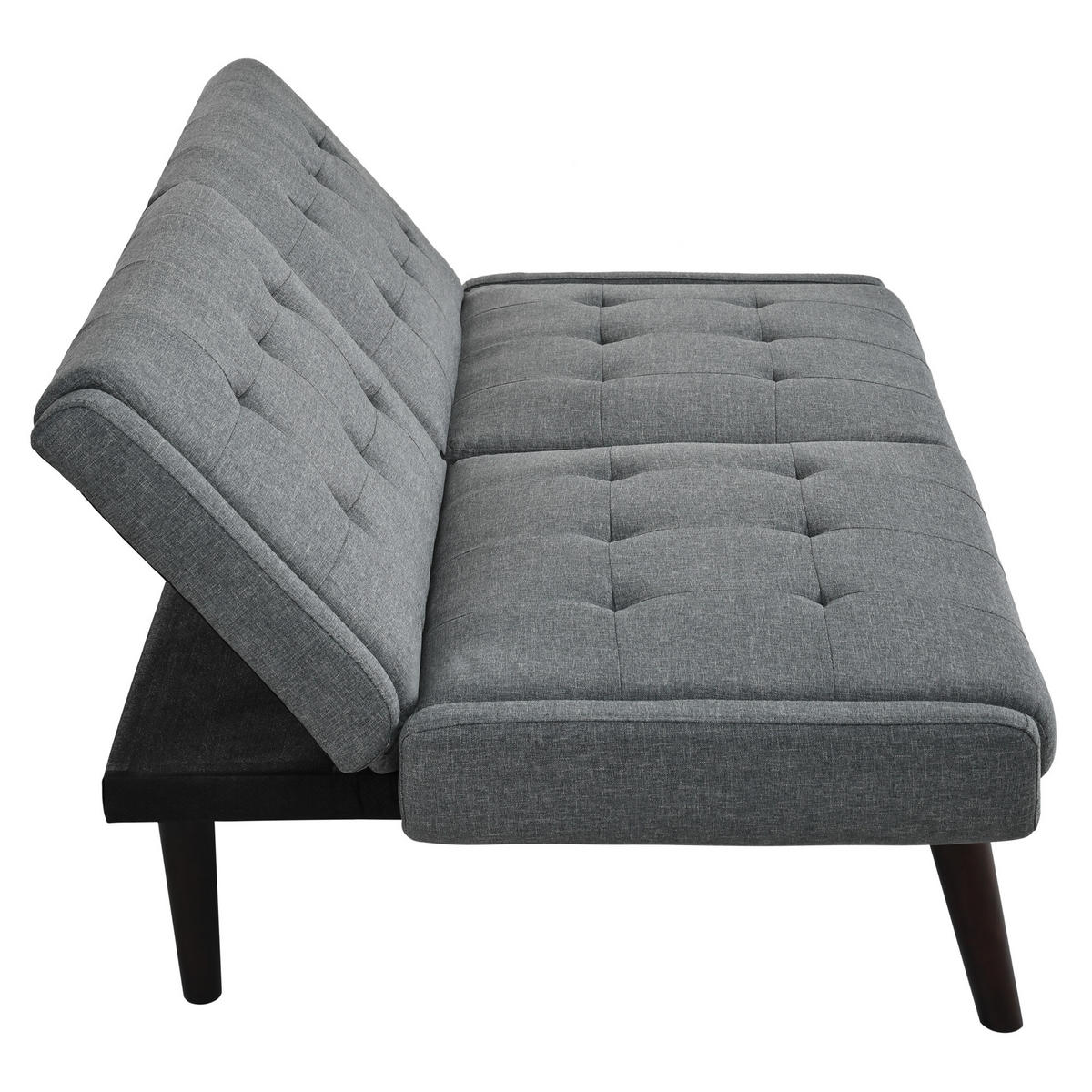 SCHLAFSOFA 157 cm breit mit Bettfunktion - Dunkelgrau, Textil (157/70/51cm) - Urban Meuble