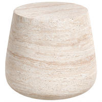 BEISTELLTISCH Travertinoptik Bientino - Beige, Naturmaterialien (46/46/41cm) - Beliani