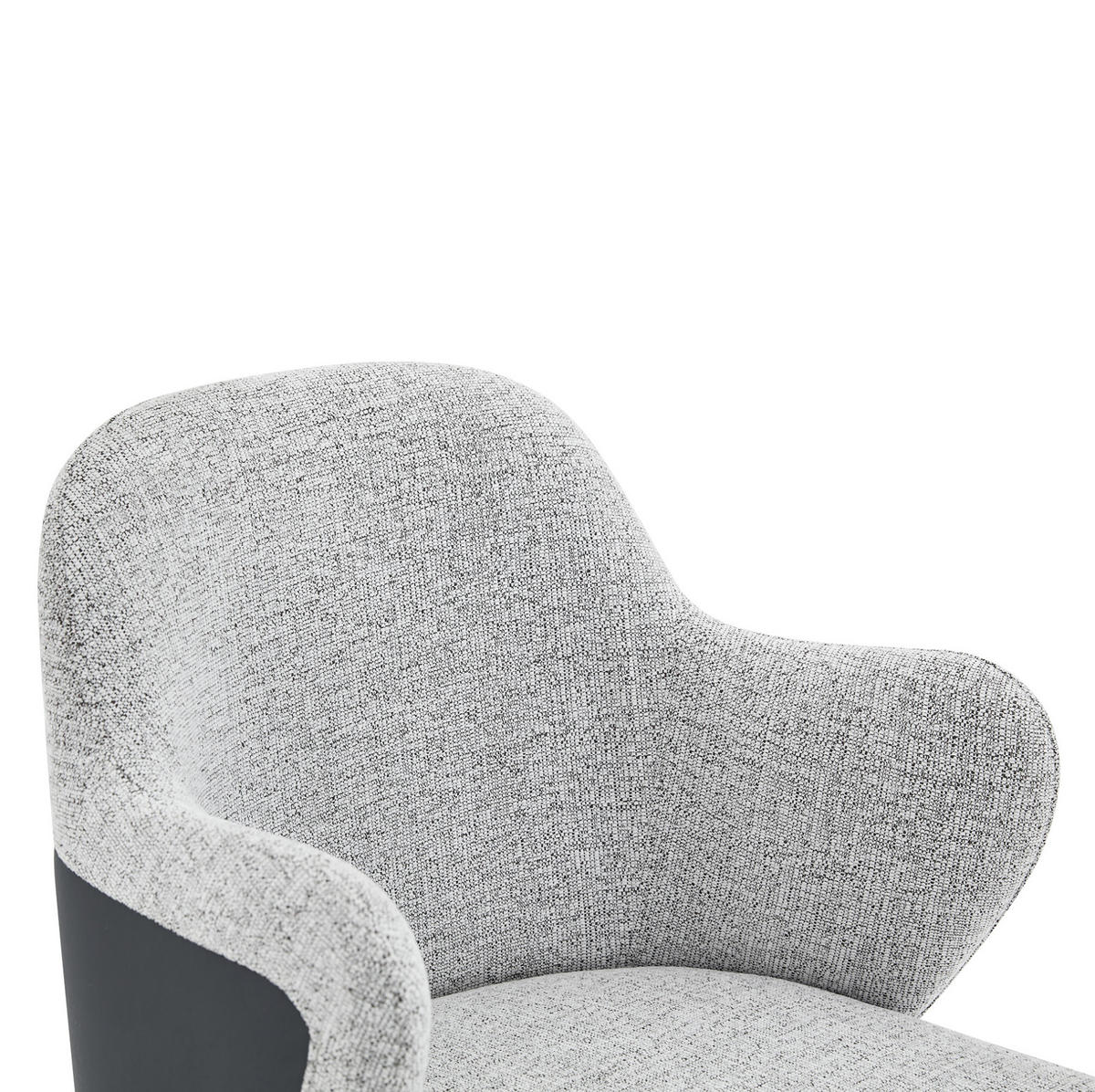 BARHOCKER höhenverstellbar drehbar Stoff Hellgrau 2er-Set - Hellgrau, Metall (37.6/118/45cm) - Meubliv