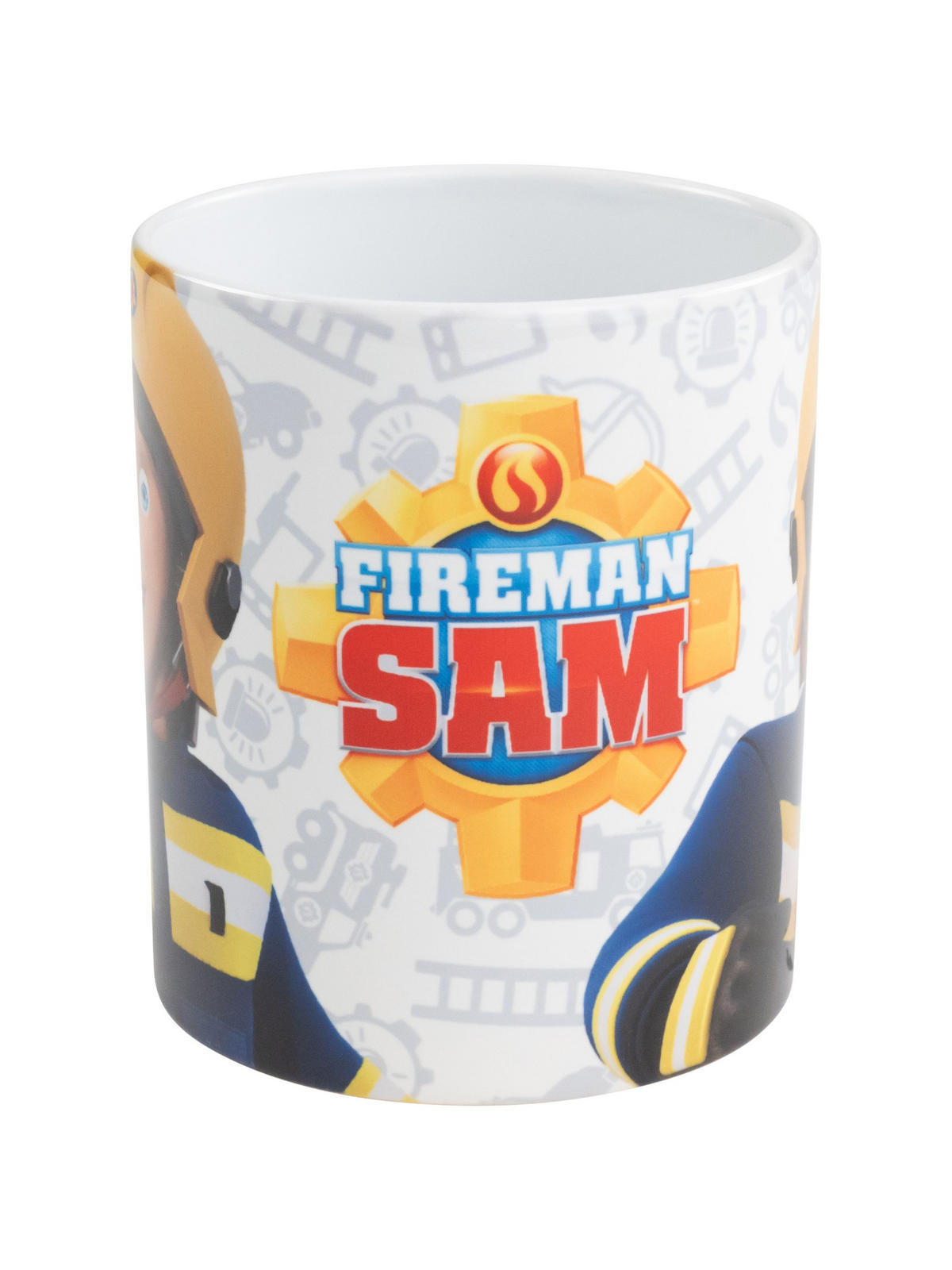 BECHER Feuerwehrmann Sam Logo Weiß 320 ml - Weiß, Keramik (0.32L) - Chiemsee
