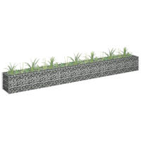 GABIONEN-HOCHBEET Verzinkter Stahl 270 x 30 x 30 - Silberfarben, Metall (270/30/30cm) - furnicato