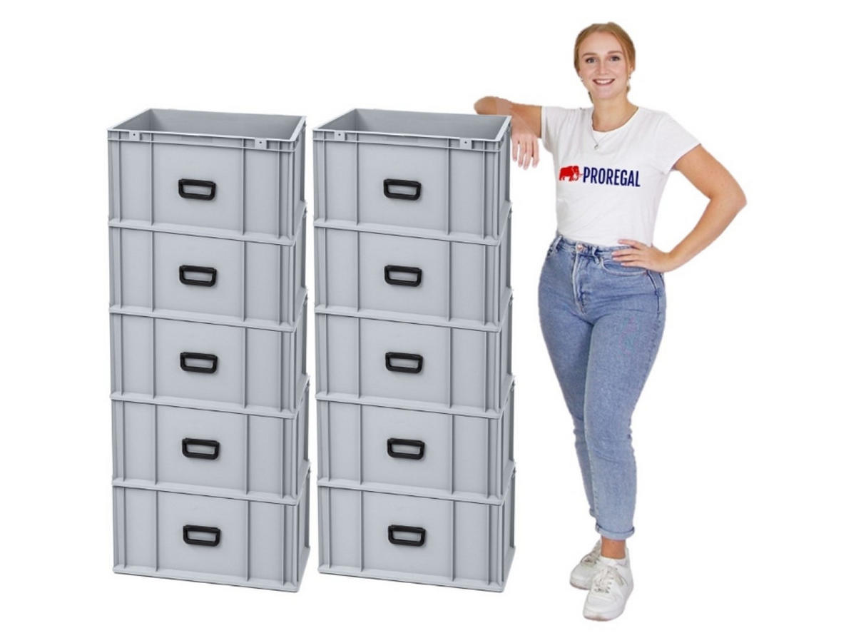 EUROBOX Nextgen Portable Uno 32x40x60cm 65 Liter - Grau, Kunststoff (40/32/60cm) - PROREGAL