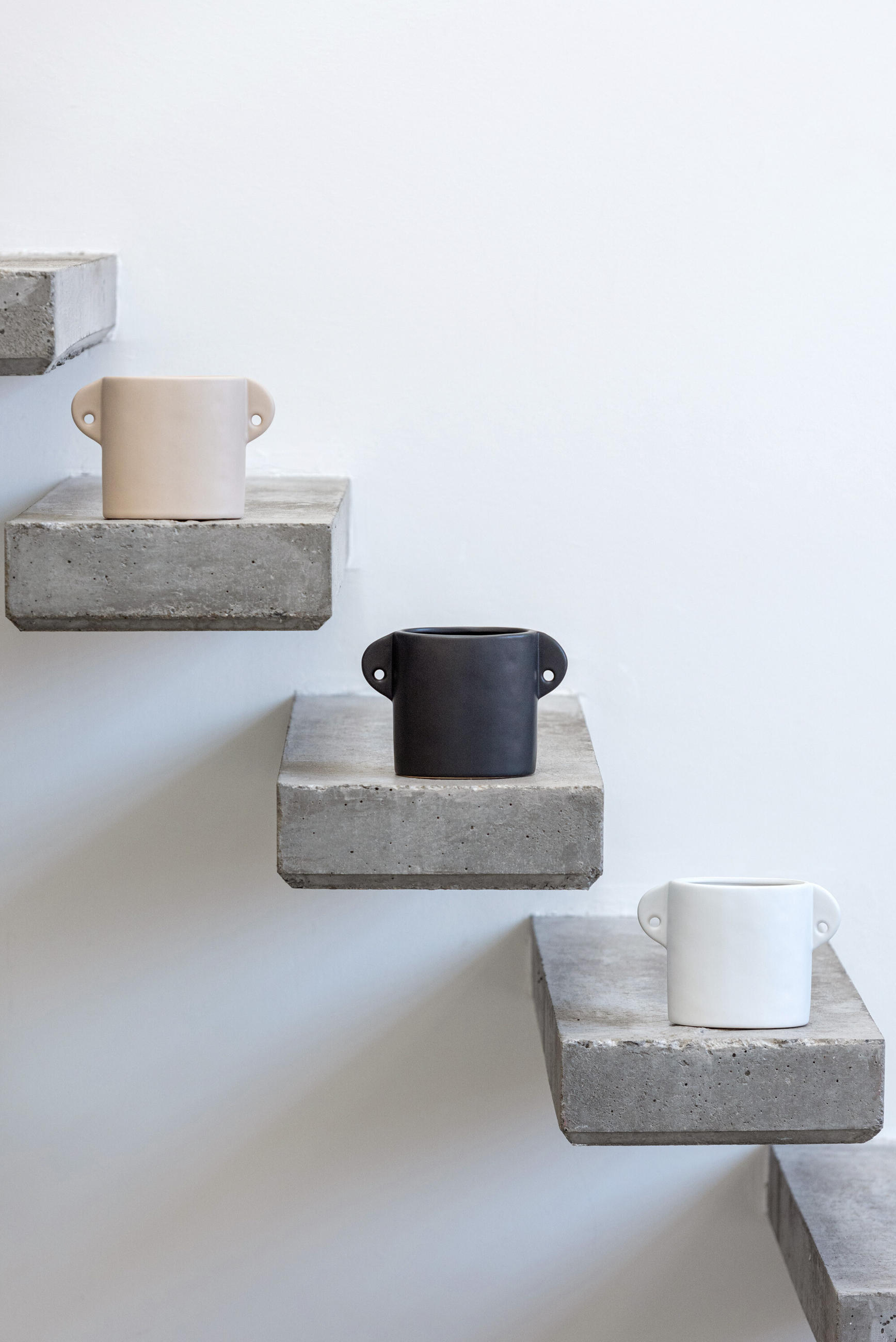 BLUMENTOPF RENAISSANCE - Töpferei - Beige - 2er set - Ø 8,5 cm - Beige, Keramik (8.5/11.5cm) - J-Line