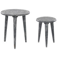 BEISTELLTISCH 2er-Set Rund Grau Jatra - Grau, Holz (45/45cm) - Beliani