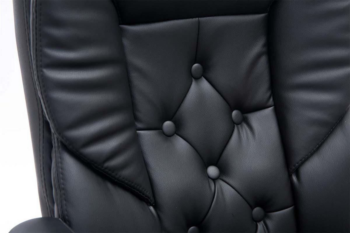 BÜROSTUHL Rhodos Schwerlast in Kunstleder, Schwarz - Schwarz, Textil/Metall (66/122/68cm) - TPFLiving