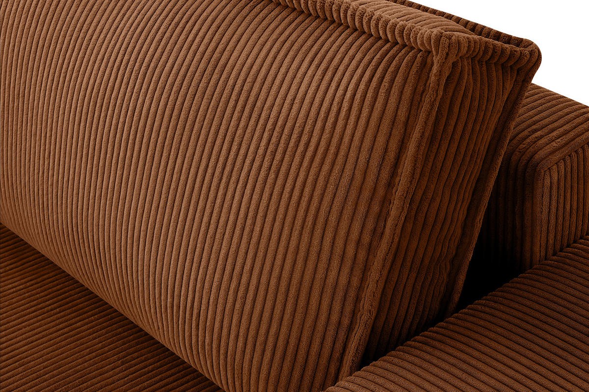 SCHLAFSOFA NAPI in Pet Friendly Cord-Stoff, rot - Rot/Schwarz, Textil (228/89/101cm) - KONSIMO®