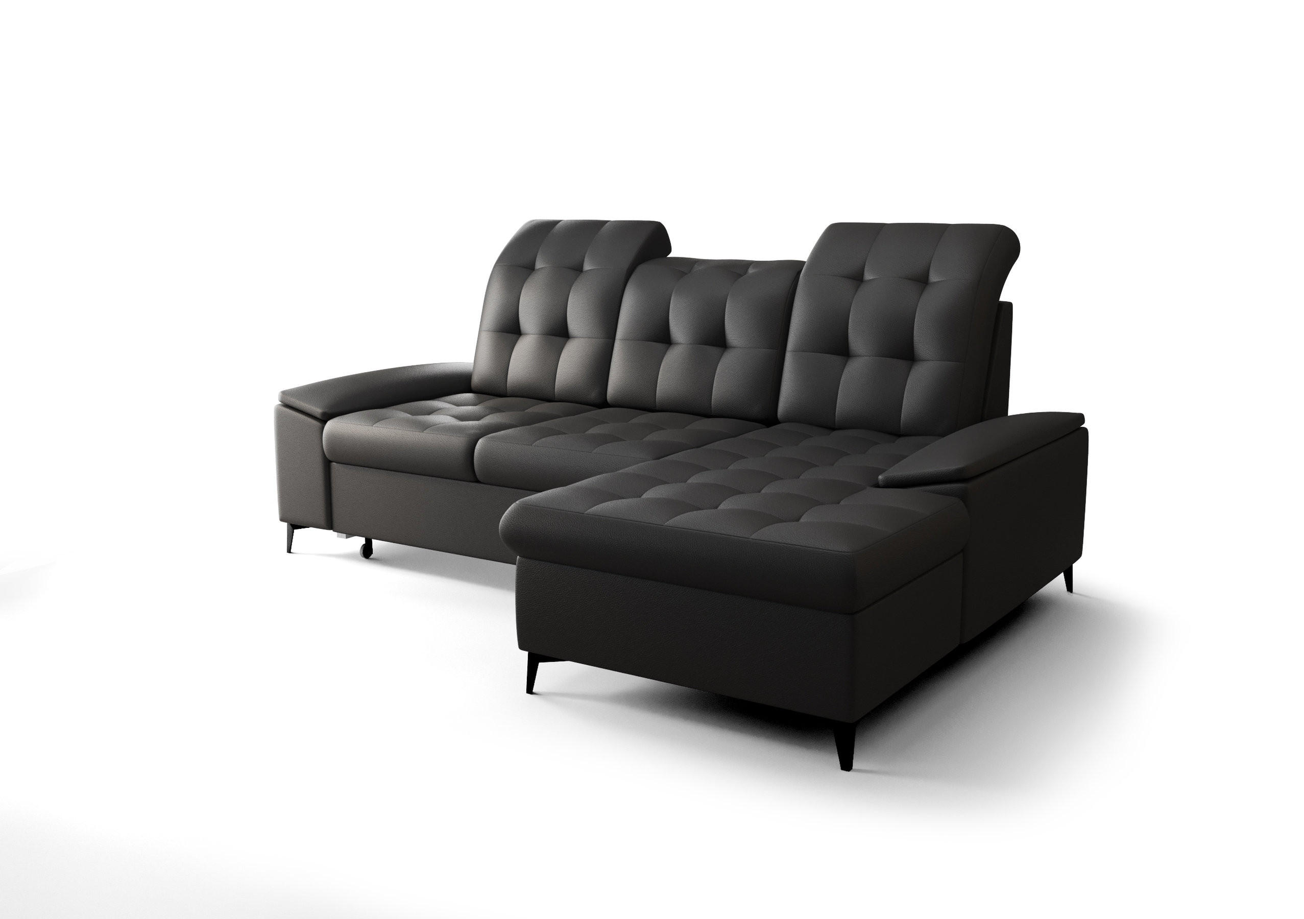 O-Sofa Ecksofa Schwarz 257x172 cm