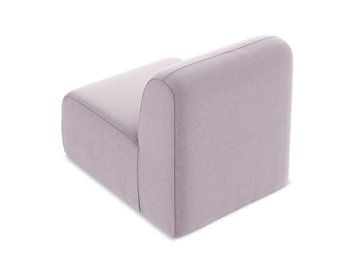 SOFAELEMENT Samt Stoff Violett - Flieder/Schwarz, Holzwerkstoff/Kunststoff (70/75/94cm) - Makamii