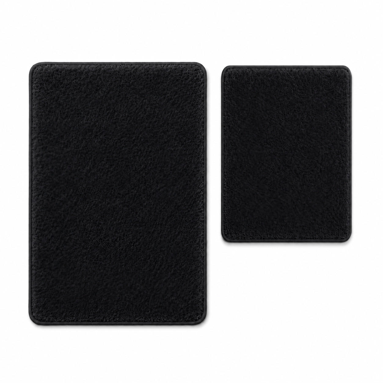 BADEMATTE Set 2tlg UNI SCHWARZ - Schwarz, Textil (60/100cm) - ROLFNERS