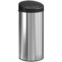 MÜLLEIMER AUTOMATISCHER SENSOR 32/30/68 cm Edelstahl Silber Softclose Küche - Silberfarben, Metall (30/68/32cm) - Rolipo