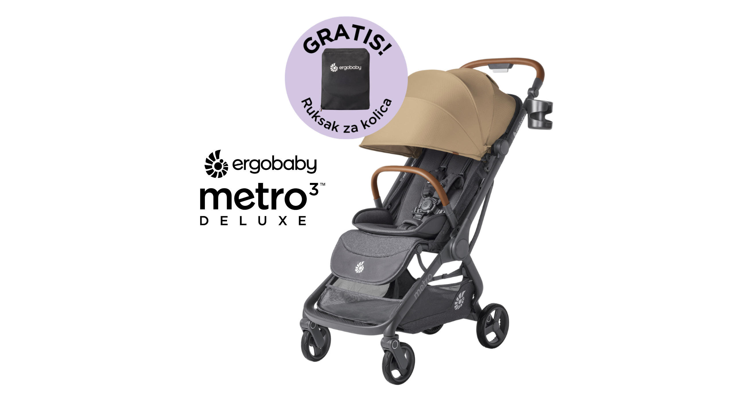 Ergobaby Metro3 Deluxe: GRATIS! Ruksak za kolica