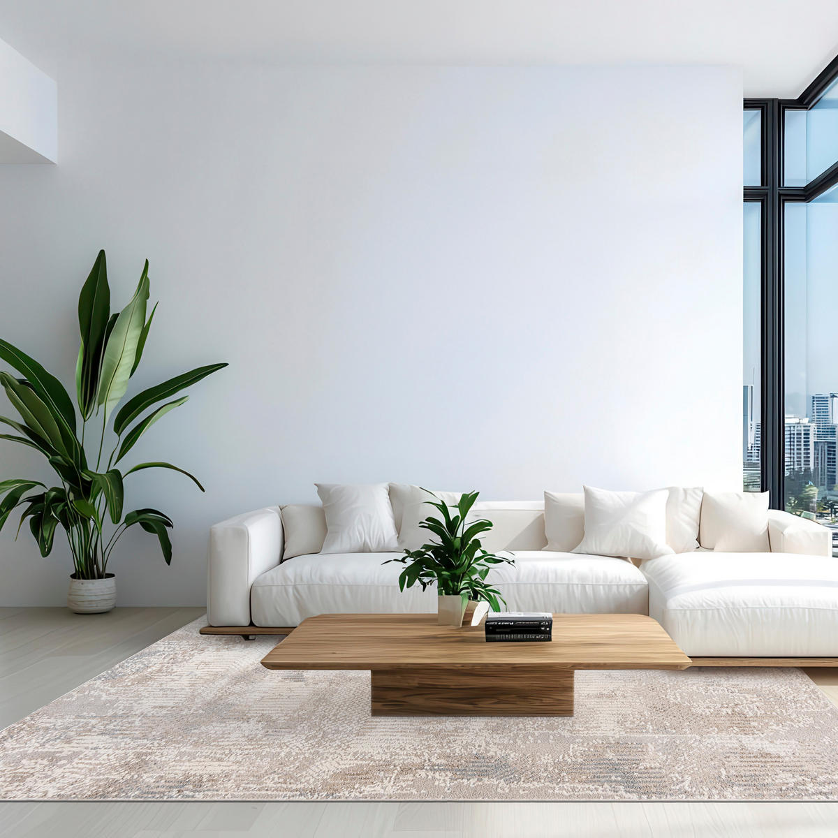 MAZOVIA TEPPICH JS16A - Beige, Graphitfarben - 120 x 170 cm - Beige/Graphitfarben, Textil (120/170cm) - Mazovia