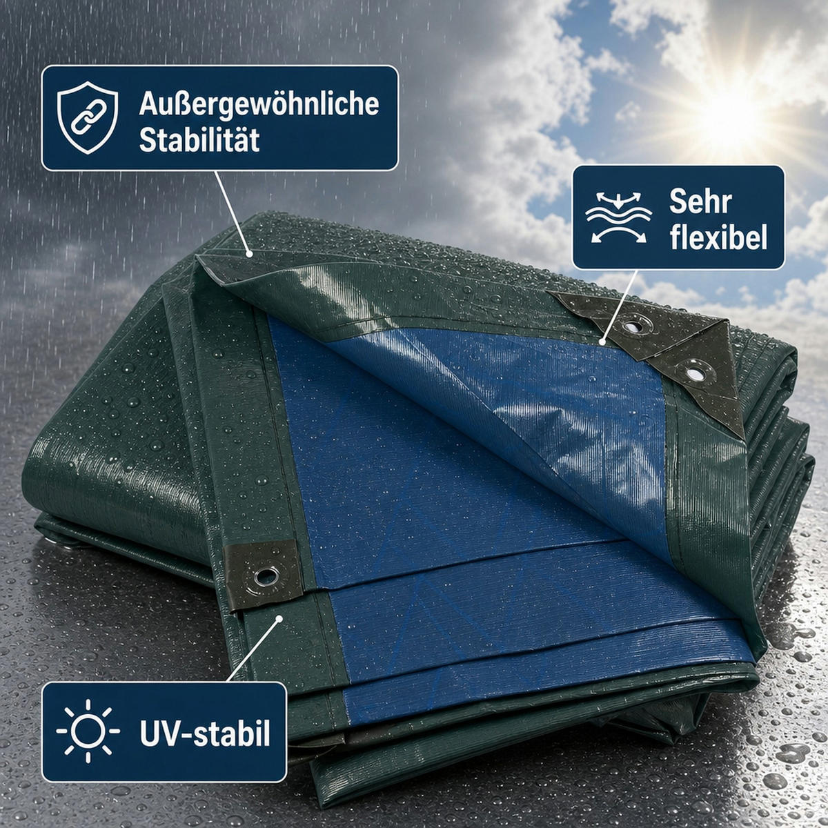 ABDECKPLANE - Multicolor, Kunststoff (300/200/1cm) - Westfalia