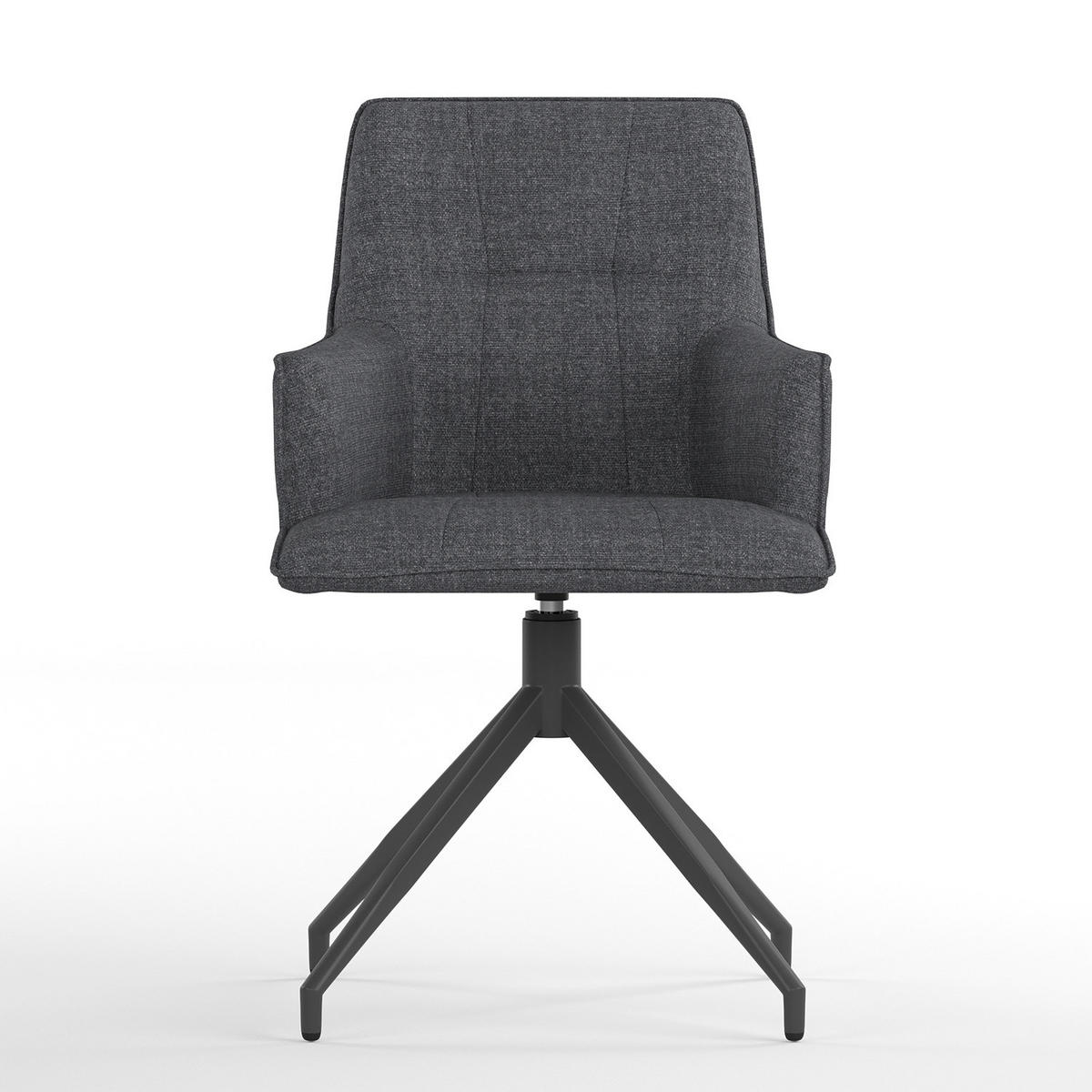 GARTENESSGRUPPE - 5-teilig - Stahl / Polyester - Dunkelbraun, Textil/Metall - home24