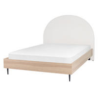 BETT 140/200cm Cremeweiß Millay - Creme, Textil (140/200cm) - Beliani