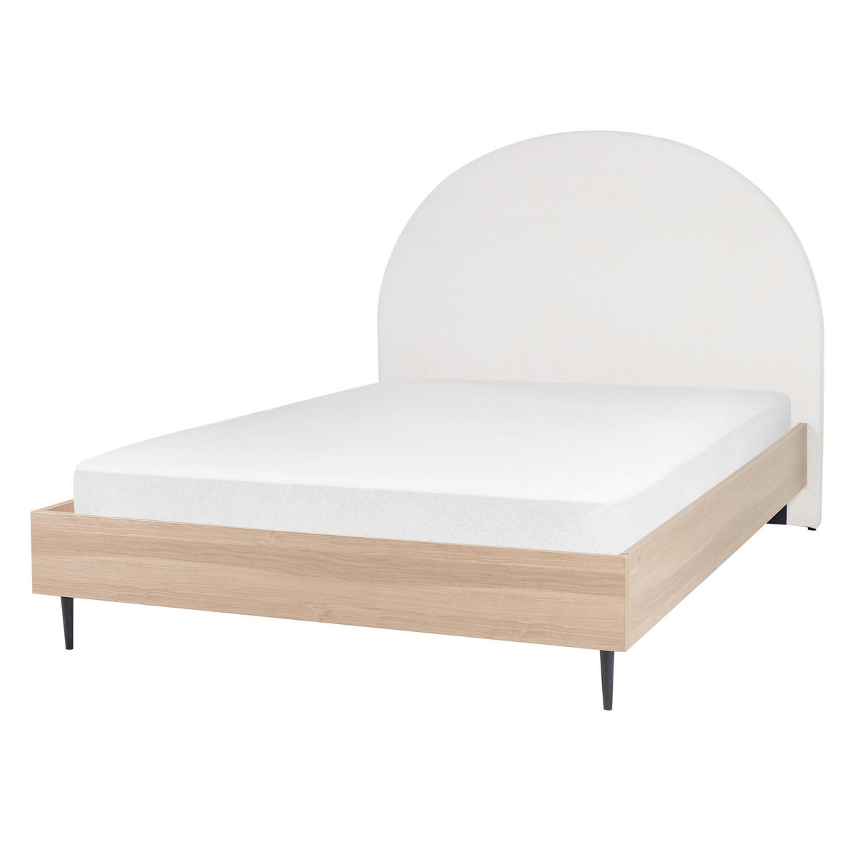 BETT 140/200cm Cremeweiß Millay - Creme, Textil (140/200cm) - Beliani