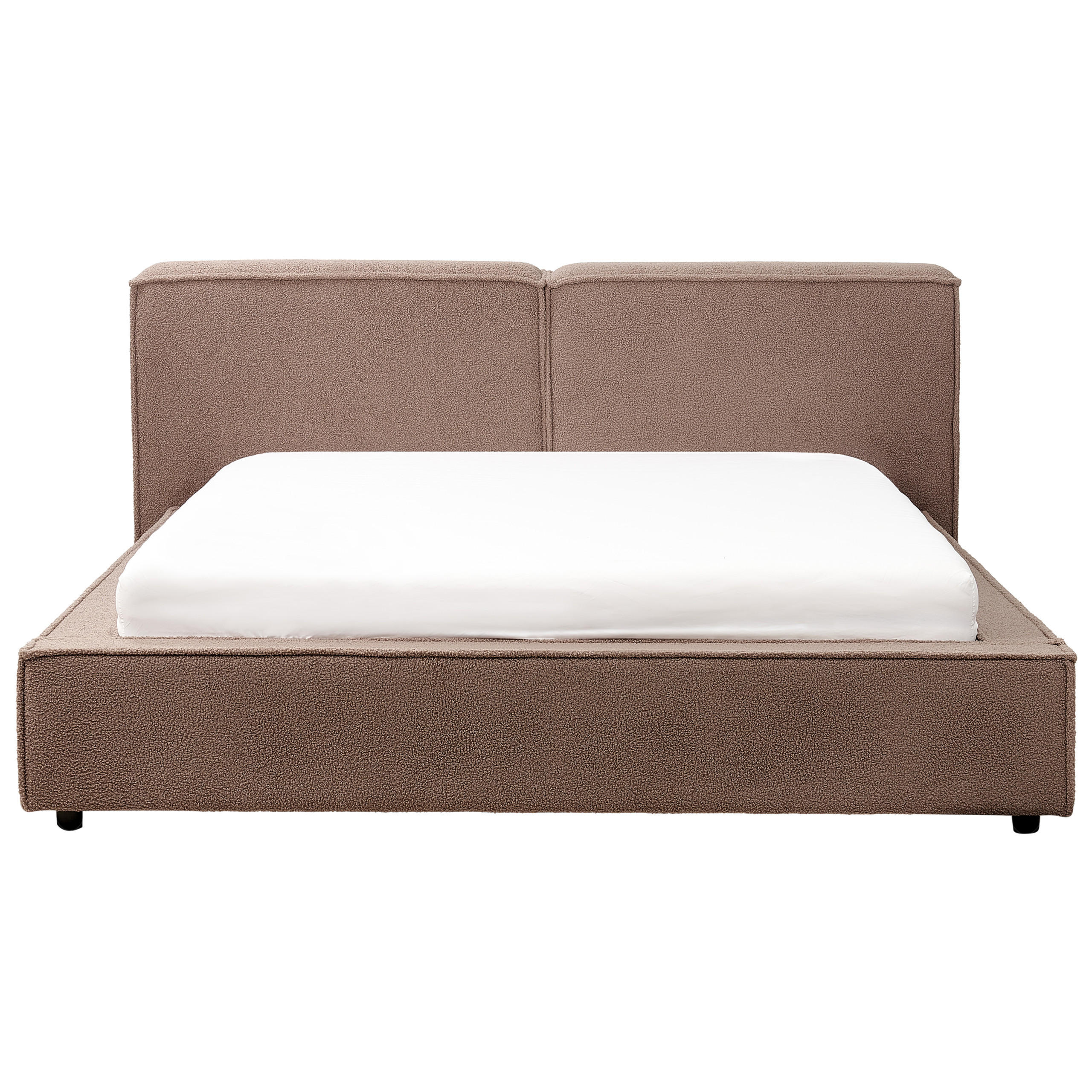 POLSTERBETT mit Lattenrost 160x200 cm Braun Linards - Braun, Textil (160/200cm) - Beliani