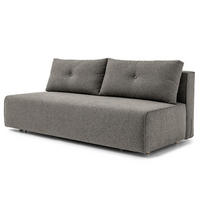 SCHLAFSOFA - Webstoff - Braun/Grau, Textil (200/86/102cm) - home24
