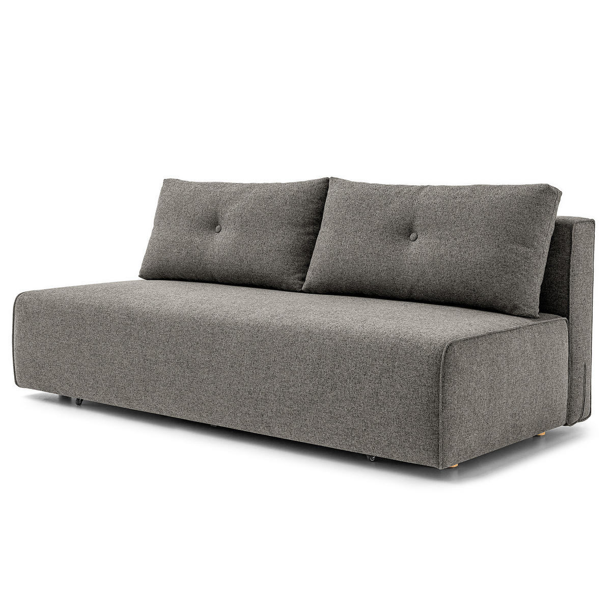 SCHLAFSOFA - Webstoff - Braun/Grau, Textil (200/86/102cm) - home24