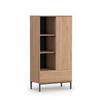 BÜCHERREGAL Dallas 70x140 Hikora - Eichefarben/Schwarz, Holzwerkstoff/Metall (70/140/41cm) - Ravio