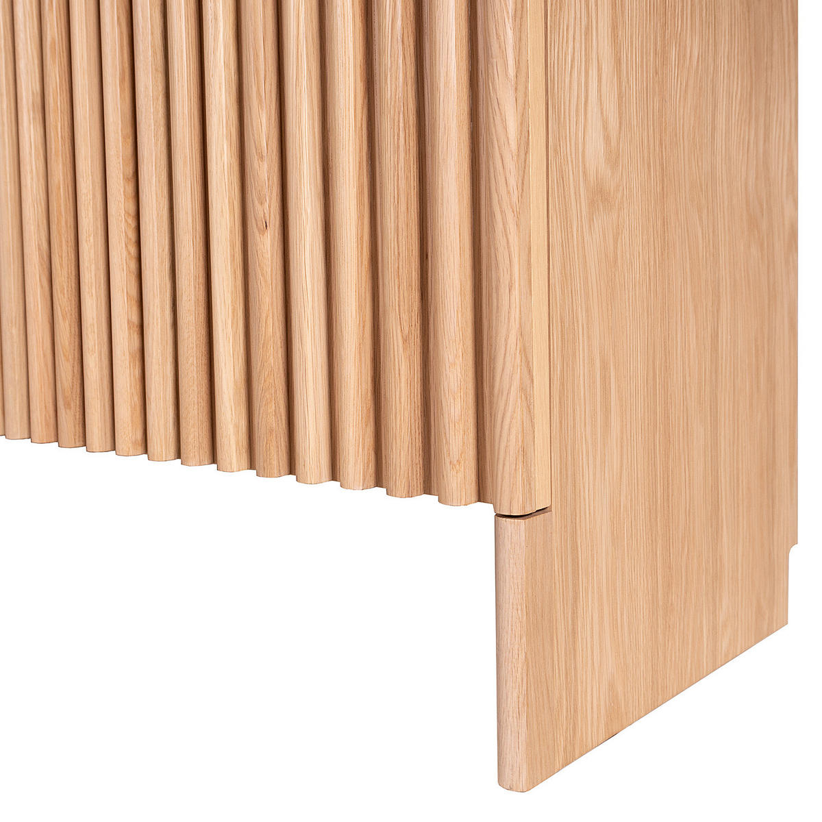 SIDEBOARD - Akazie massiv / Eisen, 230 cm - Eichefarben, Holzwerkstoff (231/75/40cm) - home24