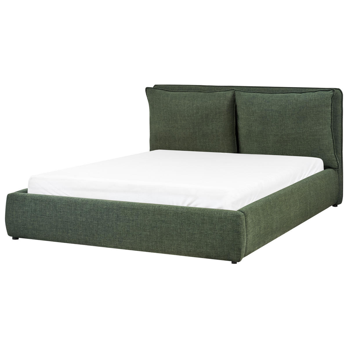 BETT mit Stauraum 160x200 cm Grün Bajonna - Grün, Textil (160/200cm) - Beliani