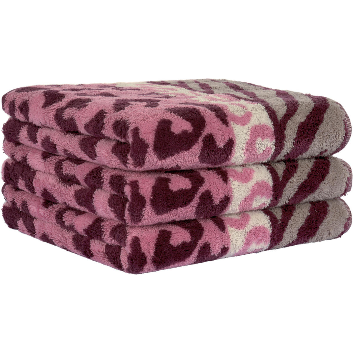HANDTÜCHER NOBLESSE ANIMAL 1090 BLUSH - 22 - Rosa, Textil (50/100cm) - Cawö