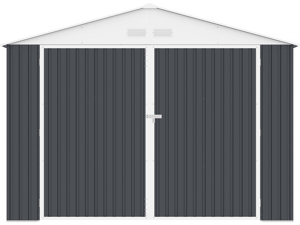METALL-GARAGE PVC houston - Grau, Metall (70/310/570cm) - Habitat Garten