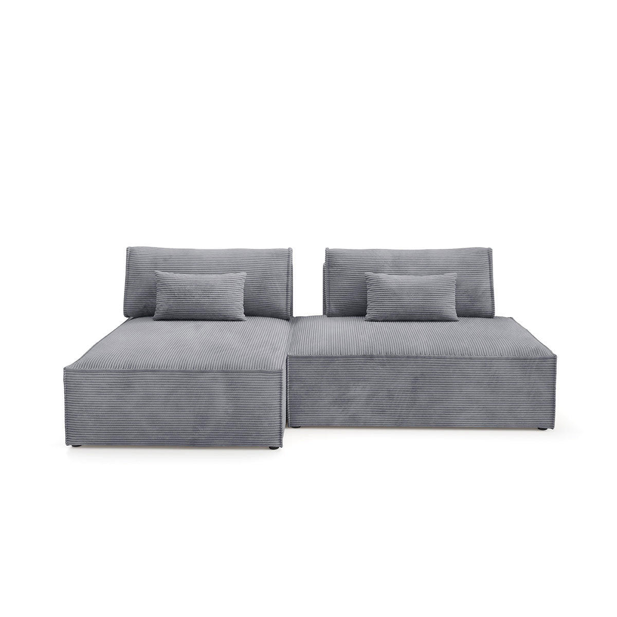 ECKSOFA Georgia Hellgrau - Grau, Holz (236/148cm) - Petits-meubles