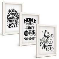 BILDER SET 3er Set - 20x30 cm Weißer Rahmen - Familie, Liebe, Zuhause, Wärme - Weiß, Kunststoff (20/30cm) - TULUP