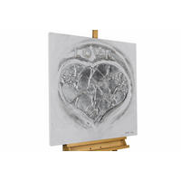 ACRYLBILD HANDGEMALT 80/80 cm - Weiß, Holz/Textil (80/80cm) - KUNSTLOFT