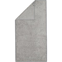 HANDTUCH TWO-TONE STRIPES 480 SCHIEFER - 77 - Schwarz, Textil (50/100cm) - Cawoe