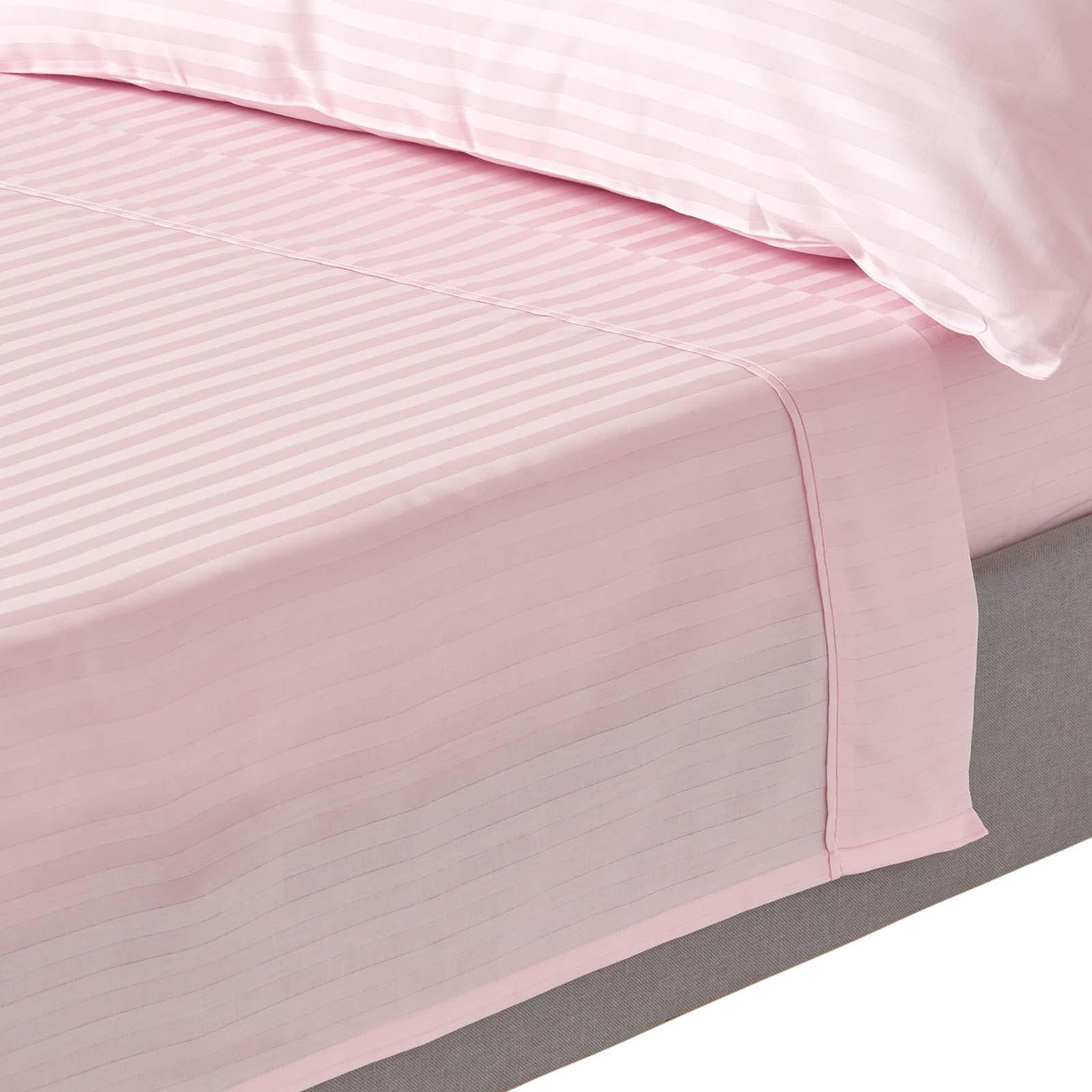 DAMAST-BETTLAKEN ohne Gummizug, 100% Ägyptische Baumwolle - Rosa, Textil (180/290cm) - Homescapes
