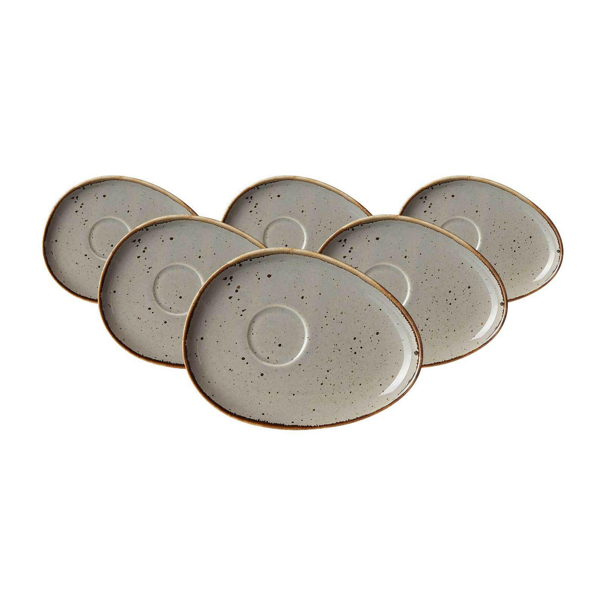 ESPRESSOUNTERTASSEN Taste taupe 14 x 10,5 cm 6er Set - Taupe, Keramik (14/10.5/2cm) - Ritzenhoff Breker