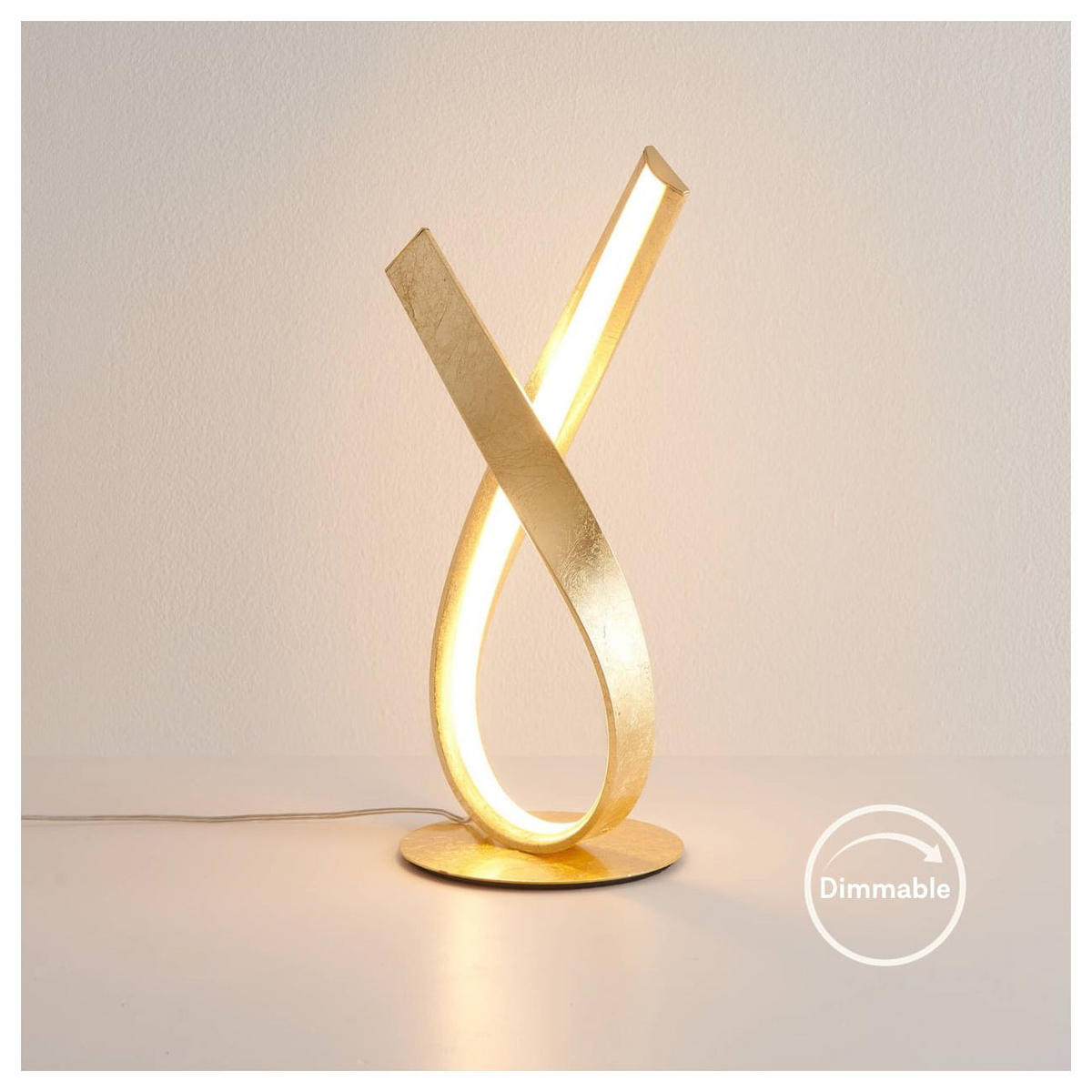 TISCHLEUCHTE Millenium, Gold / Messing, 40cm - Goldfarben, Metall (20/15/40cm) - KOSILUM