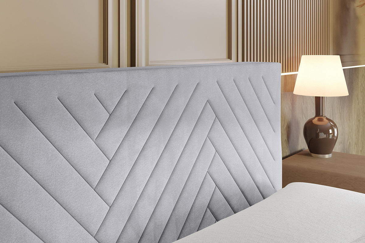 BOXBETT mit Matratze H4 und Lattenrost - VEXA-Z - 140x200 - Grau Monolith - Grau, Holzwerkstoff (140/200cm) - ALTDECOR