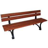 GARTENBANK Lüttich, 4-sitzer, Gusseisen schwarz, Eukalyptusholz - Schwarz, Metall (180/72/61cm) - TPFGarden