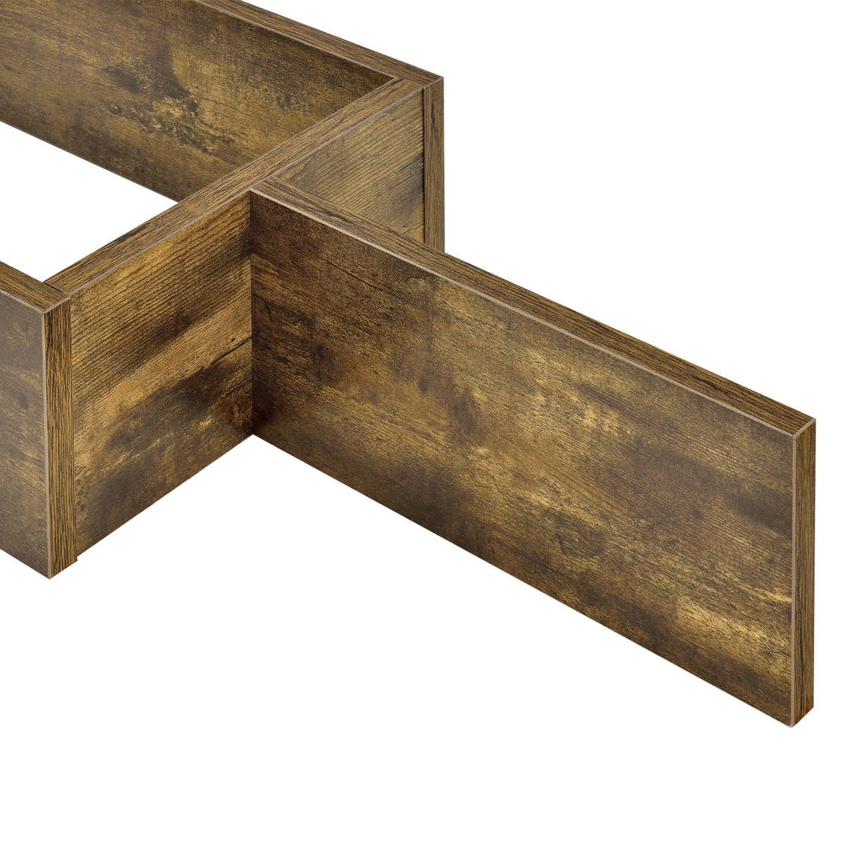 WANDREGAL Flekkefjord - Dunkelbraun, Holzwerkstoff (104/49.5/14.5cm) - [en.casa]